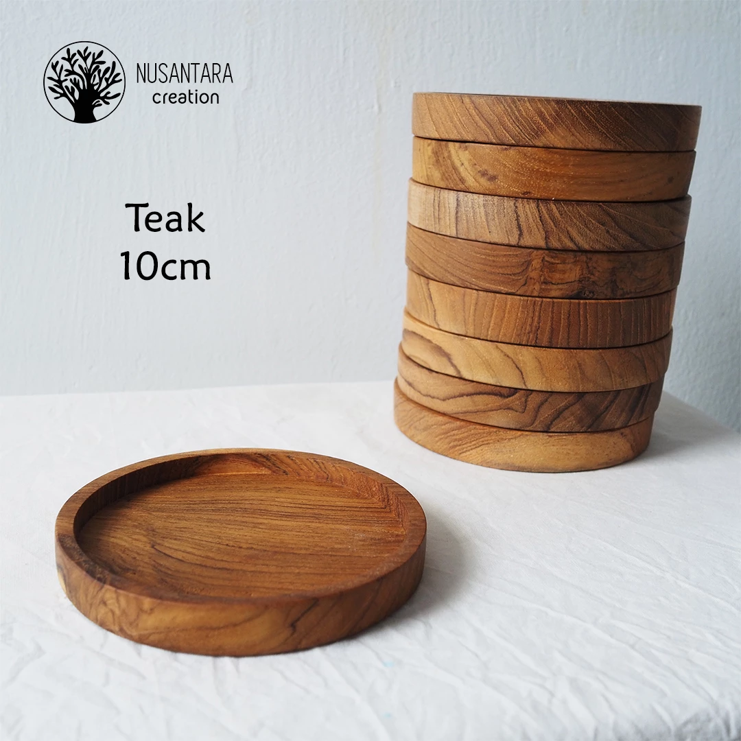 Coaster 10cm Teak Wood